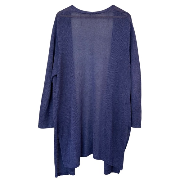 J Jill Long Length Duster Open Front Cardigan Womens XL Linen Blend Lagenlook - Picture 15 of 16